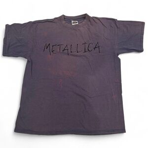 Metallica Vintage Concert T-Shirt Beavis & Butthead Type Tultex Tag XL Purple